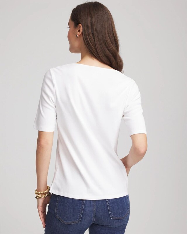 Pima Cotton Henley Tee - image 3